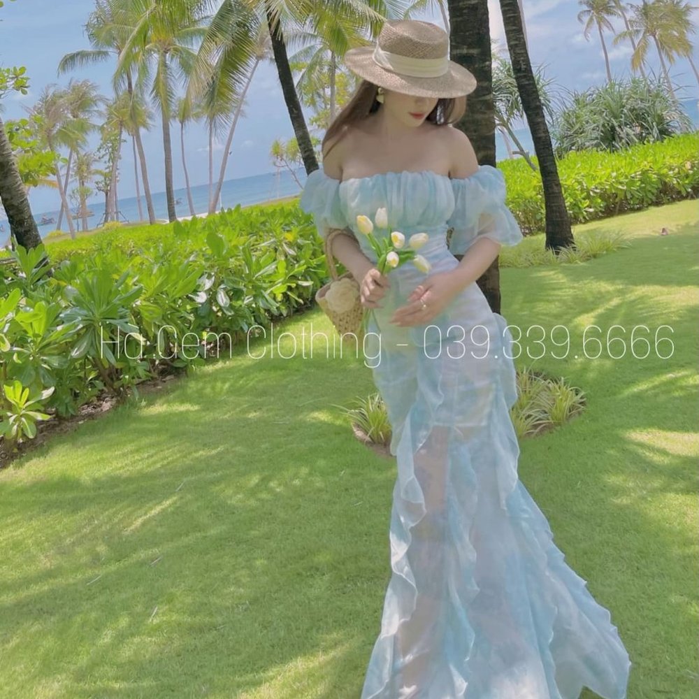 Off Shoulder Floral Ruffle Maxi Summer Spring Dress Size S - Picture 5 of 15